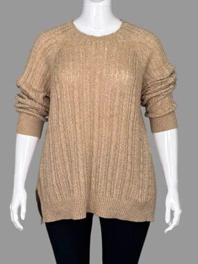 bleu gray Cable Knit Gold Sweater - Size XL